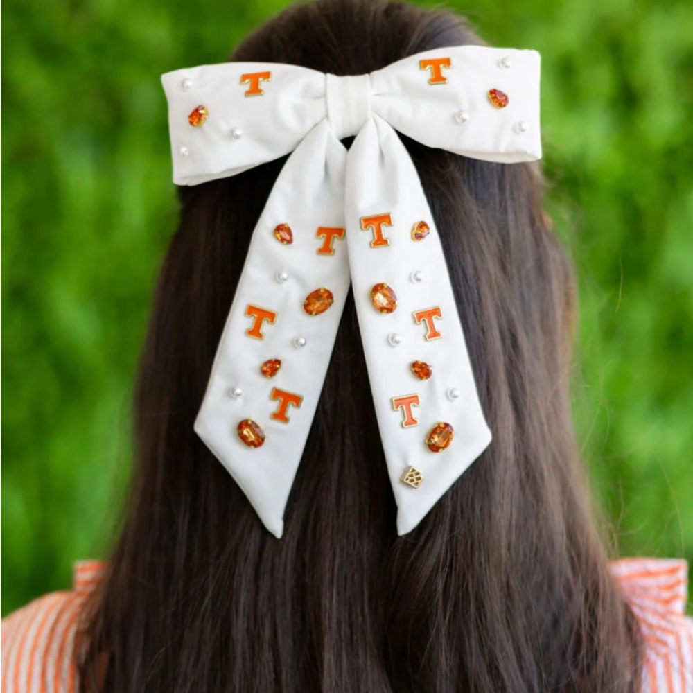 NWT Tennessee White Hair Bow